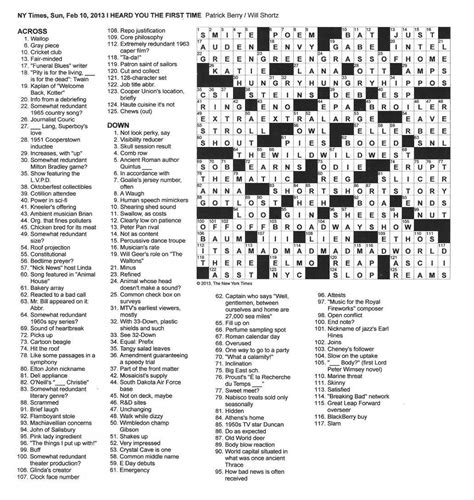 ny times crossword answers rex